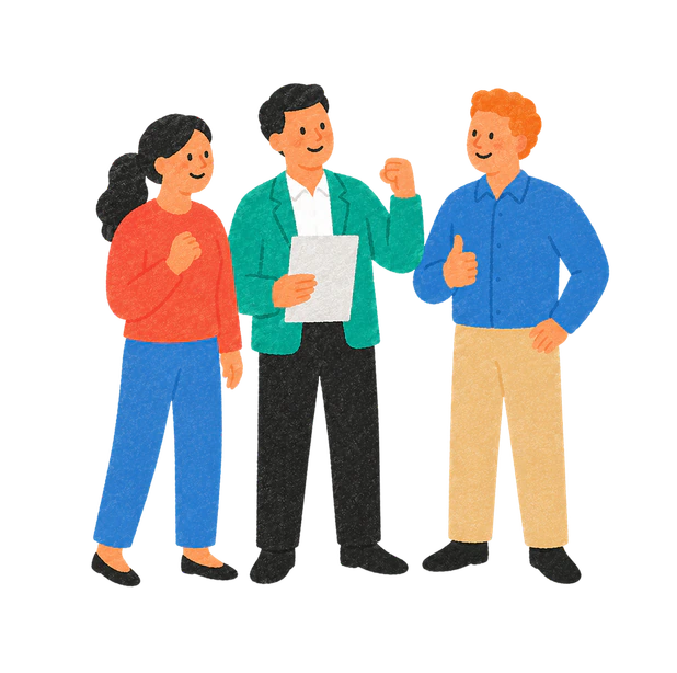3人の人物イラスト